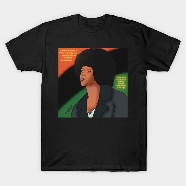 Angela Davis T-Shirt by Dr Paul Art